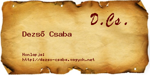 Dezső Csaba névjegykártya