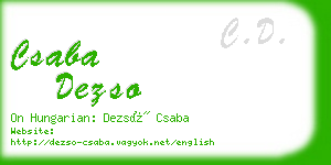 csaba dezso business card